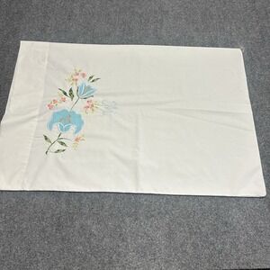Vintage‎ Pacific Miracle Percale Pillowcase 20x30 – Floral, Monogrammed "M"
